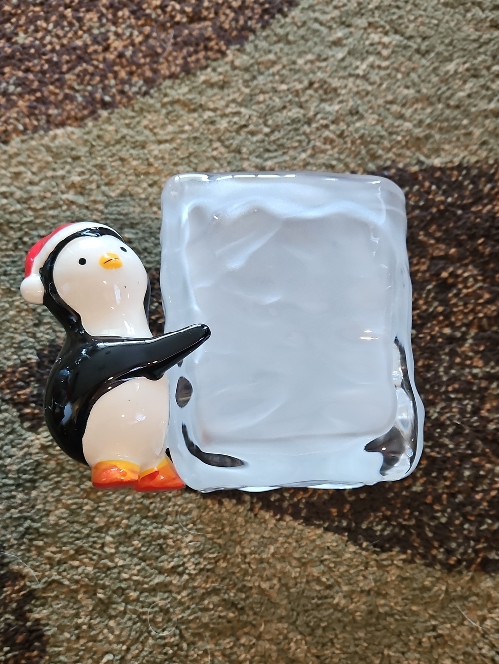 Frosted Penguin Vase